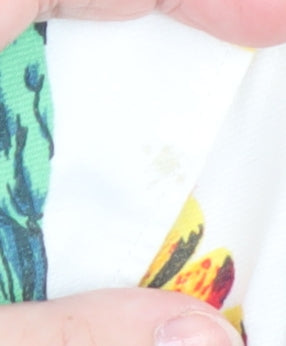 Levi's Men's Multicoloured Parrot Print Button-Up Short Sleeve Shirt M