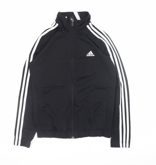 Adidas Boys Black 14 Years Track Jacket Full Zip Sportswear
