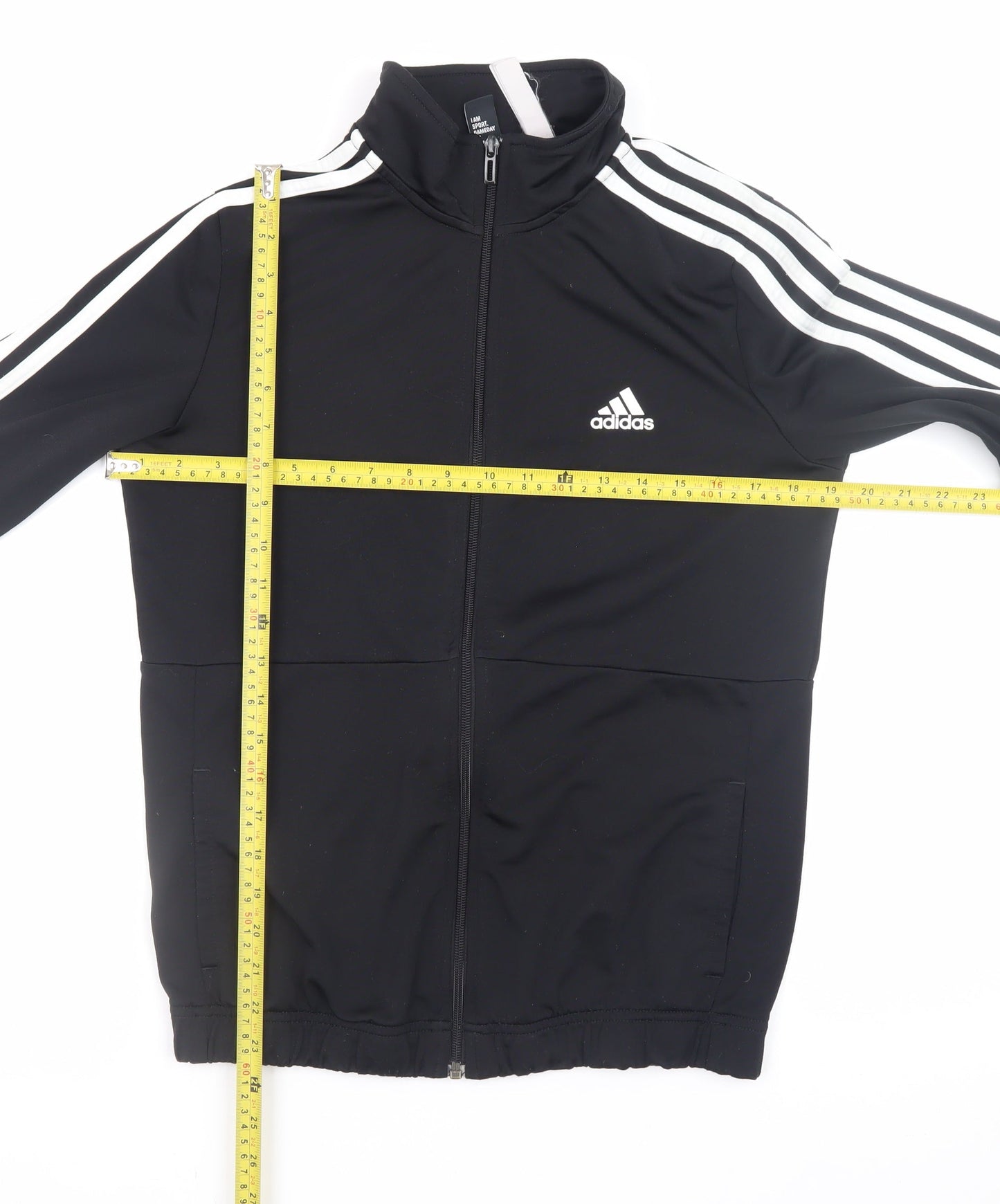 Adidas Boys Black 14 Years Track Jacket Full Zip Sportswear