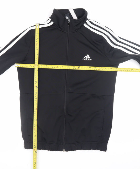 Adidas Boys Black 14 Years Track Jacket Full Zip Sportswear