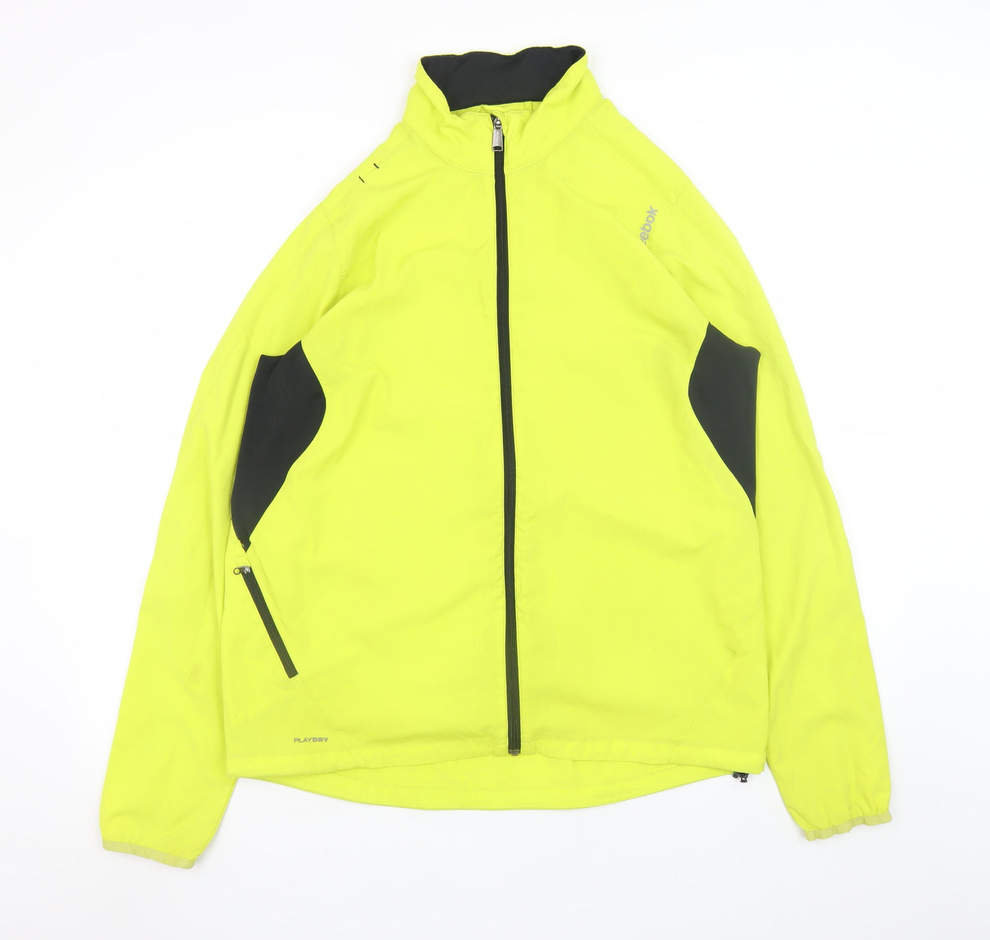 Reebok Men's Yellow Windbreaker Jacket M Athletic Fit