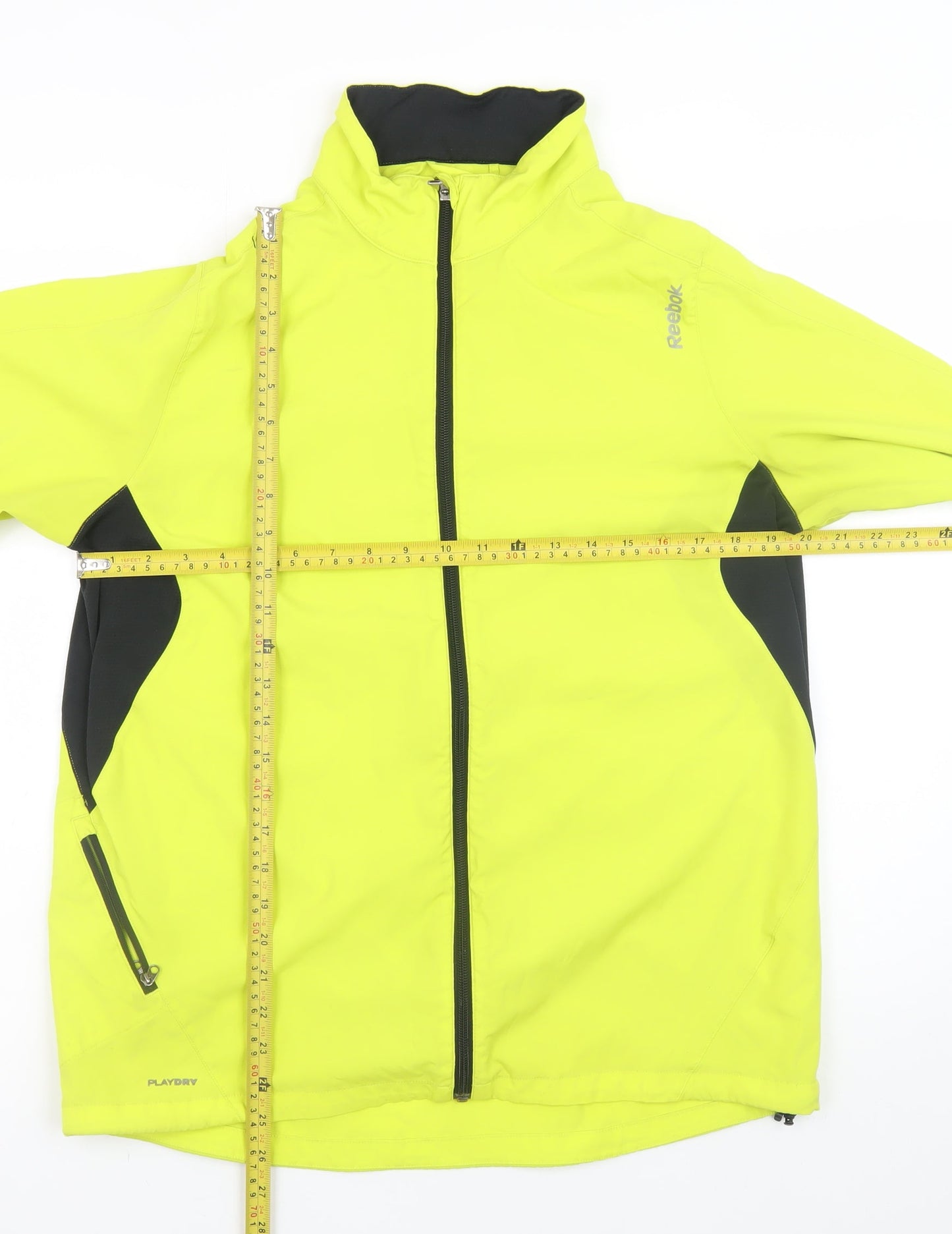 Reebok Men's Yellow Windbreaker Jacket M Athletic Fit