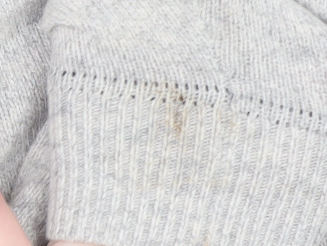 Superdry Men's Grey Wool Blend 1/4 Zip High Neck Sweatshirt Size S