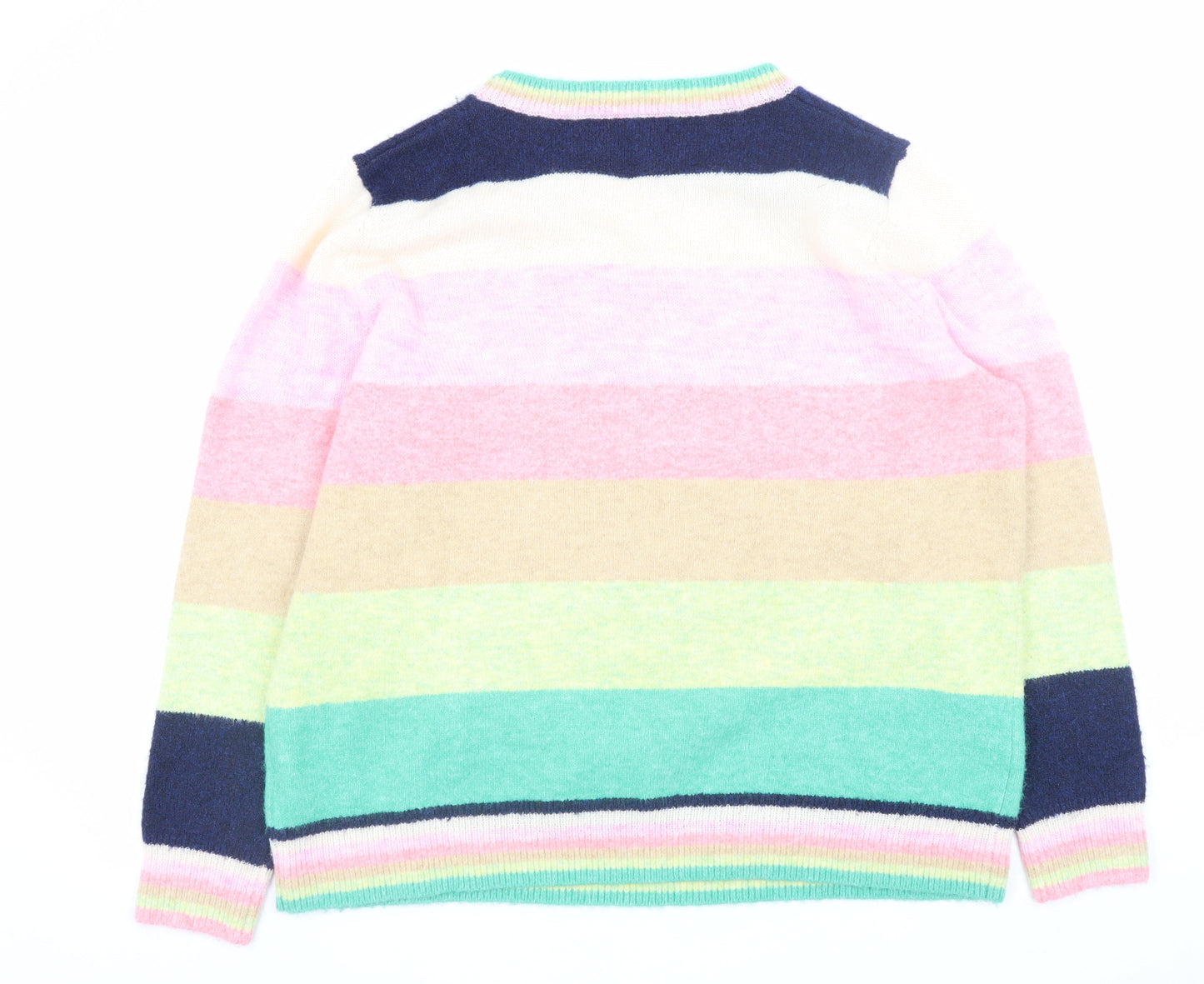 Love & Roses Women’s Multicoloured Striped Star Knit Jumper UK 16