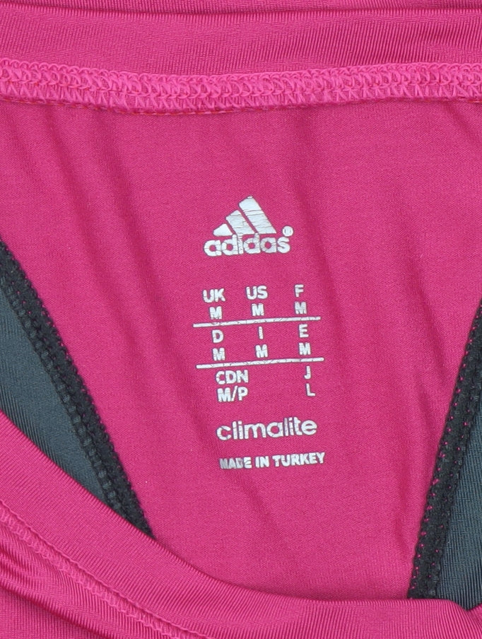 Adidas Women Pink Climalite Sleeveless Athletic T-Shirt Size M