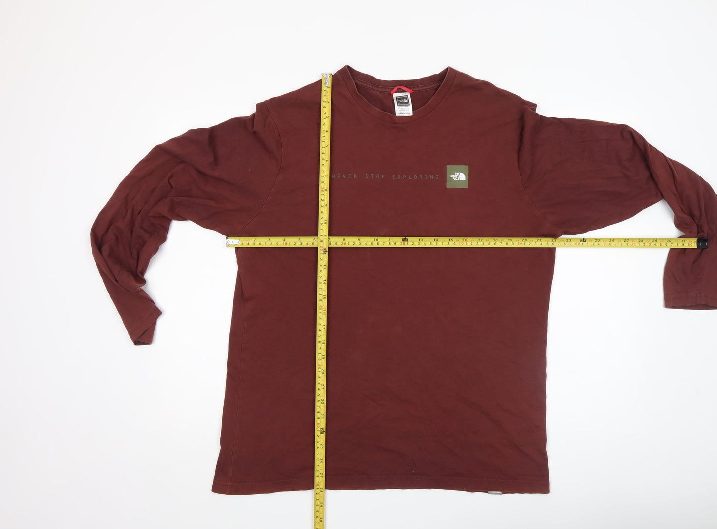 The North Face Men's Brown Long Sleeve Cotton Top Size L