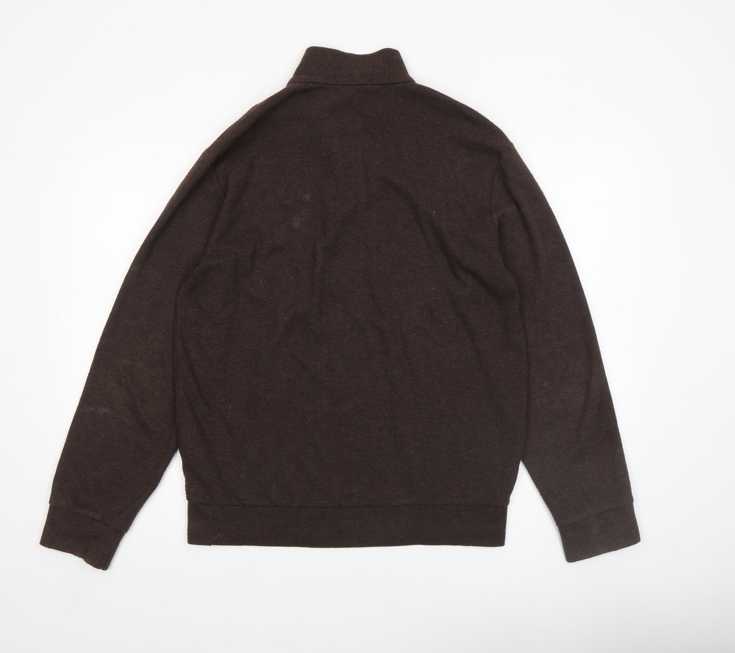 Polo Ralph Lauren Men's Brown 1/2 Zip Mock Neck Sweatshirt Size S
