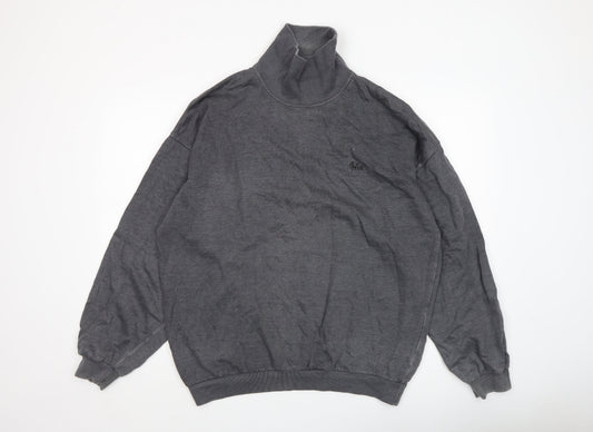 Wind Sportswear Men's Grey Roll Neck Fleece Sweatshirt XL Pullover