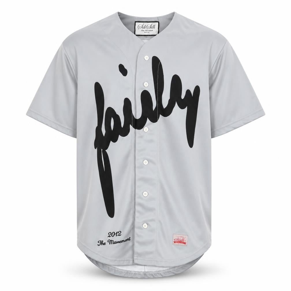 SikSilk Men's Grey Baseball Style Button-Up Shirt Size S