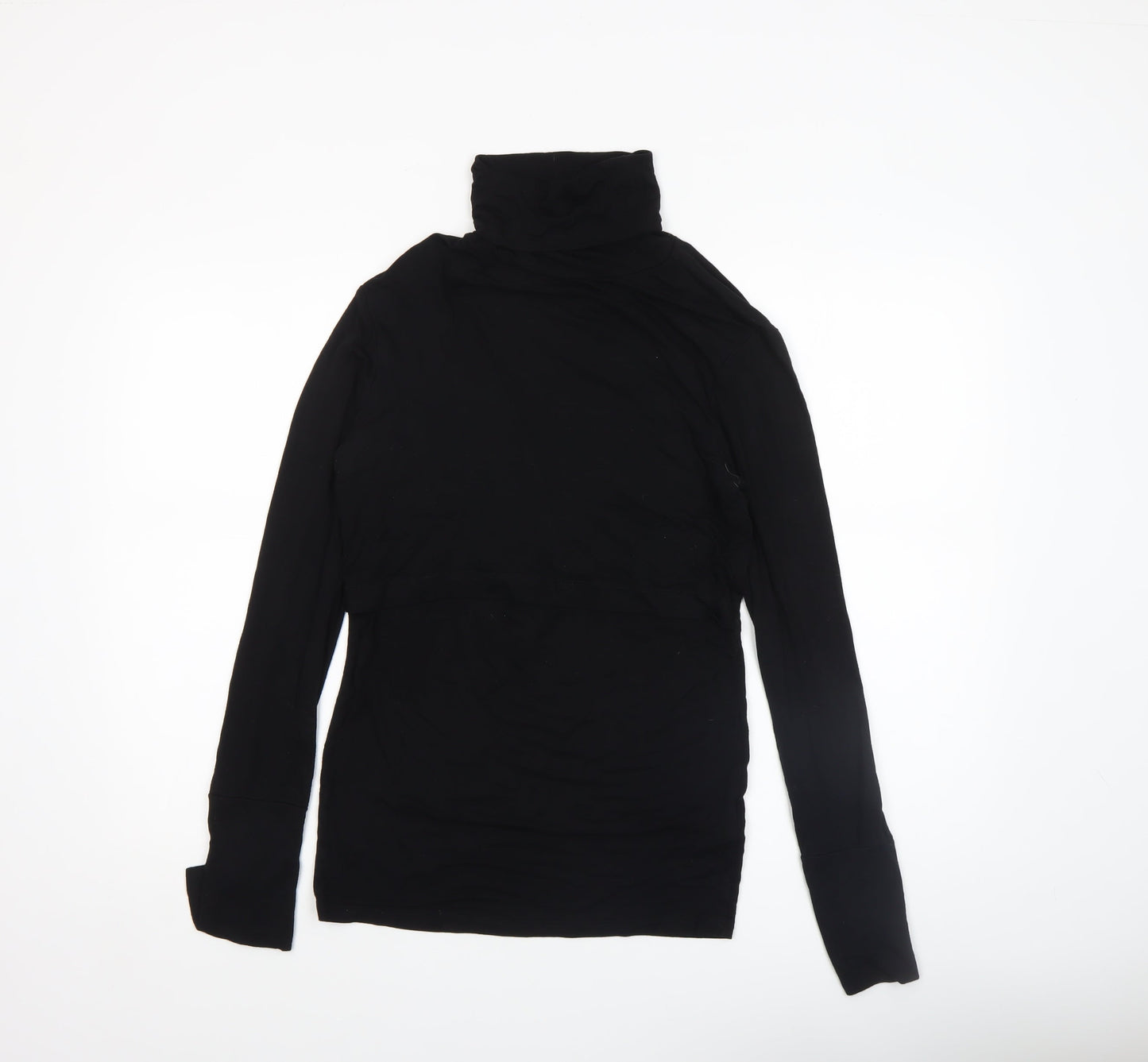 Seraphine Women’s Black Roll Neck Maternity Long Sleeve Jersey Top Size S