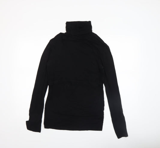 Seraphine Women’s Black Roll Neck Maternity Long Sleeve Jersey Top Size S