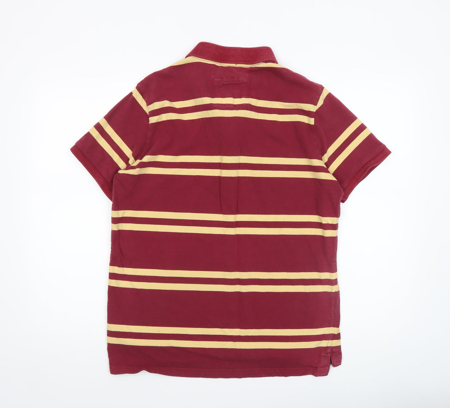 Abercrombie & Fitch Men’s Red Striped Polo Shirt Size L