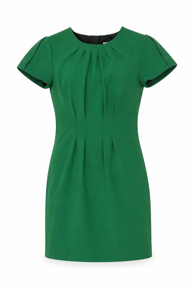 Jasper Conran Women’s Green Sheath Dress Size 8 Short Sleeve Workwear