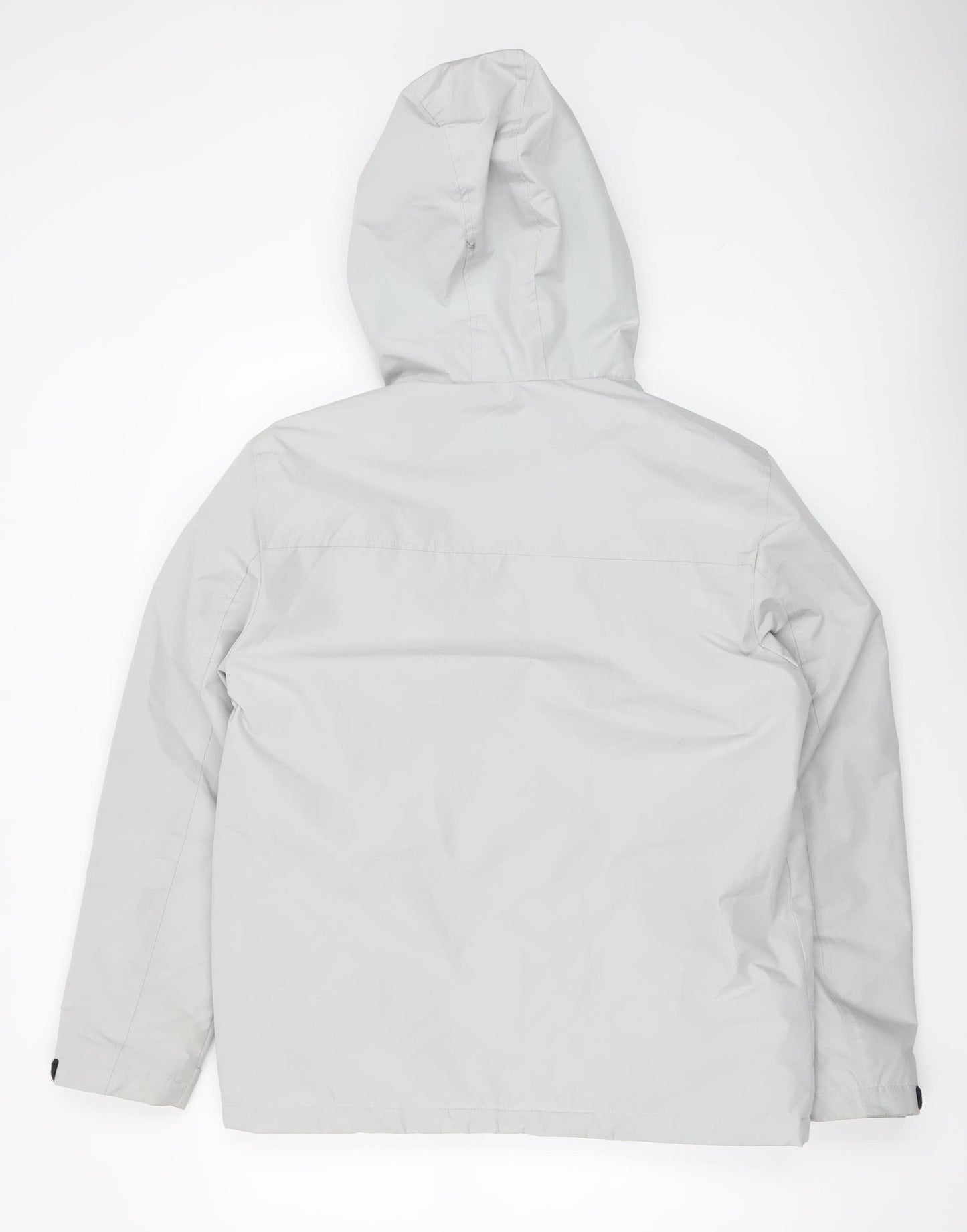 Primark Men's Grey Waterproof Hooded Parka Jacket Size Small