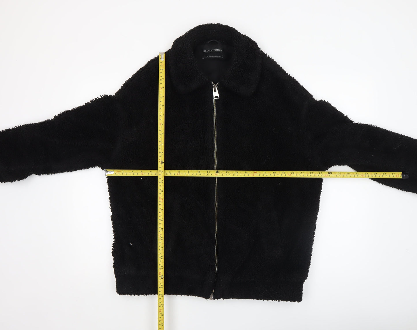 Urban Outfitters Women's Black Fleece Bomber Jacket XS