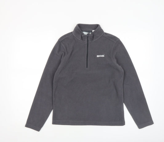 Regatta Boys Grey Fleece 1/4 Zip Sweatshirt 13 Years Outdoor Pullover