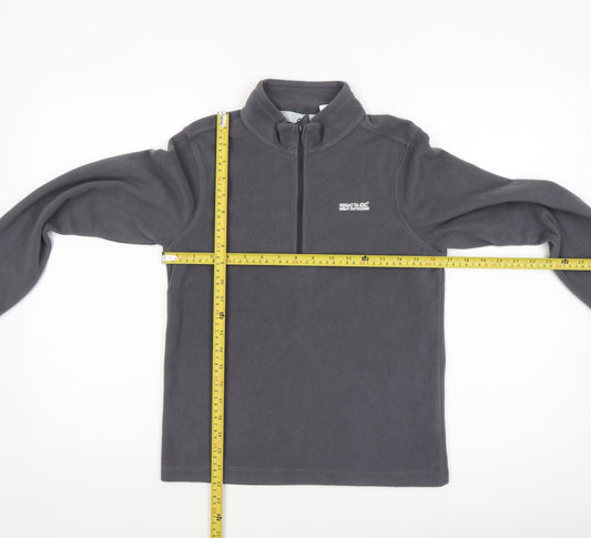 Regatta Boys Grey Fleece 1/4 Zip Sweatshirt 13 Years Outdoor Pullover