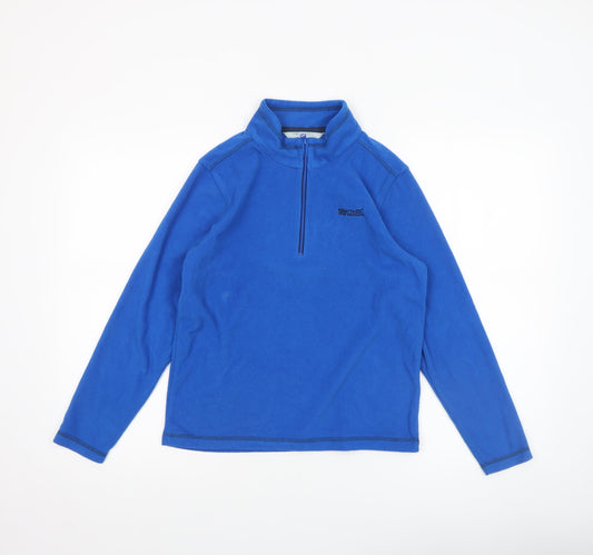 Regatta Boys Blue Fleece 1/4 Zip Pullover Sweatshirt 11-12 Years