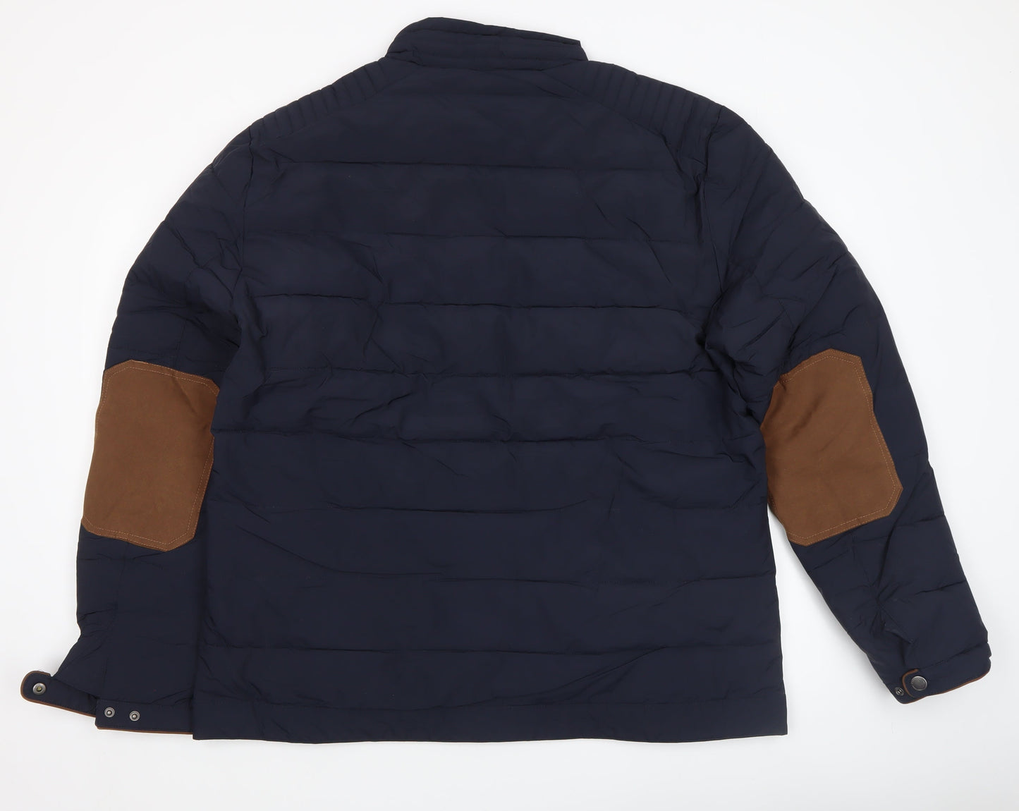 Armand Thiery Men's Blue 3XL Puffer Jacket with Stand Collar