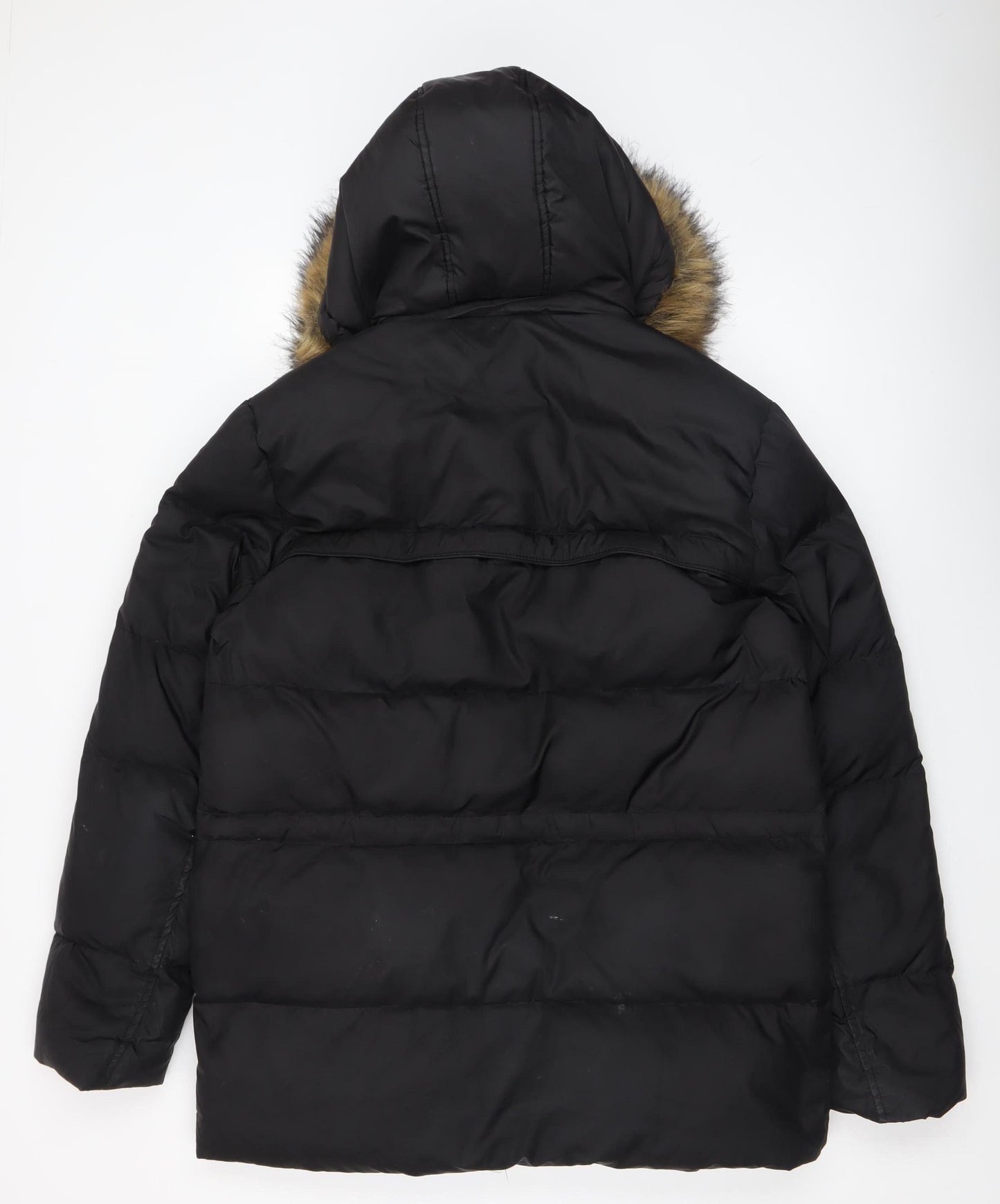 Marc New York Andrew Marc Men's Black M Puffer Jacket with Faux Fur Hood
