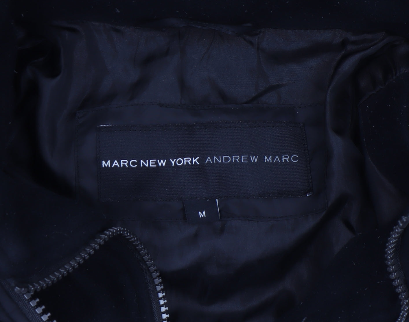 Marc New York Andrew Marc Men's Black M Puffer Jacket with Faux Fur Hood