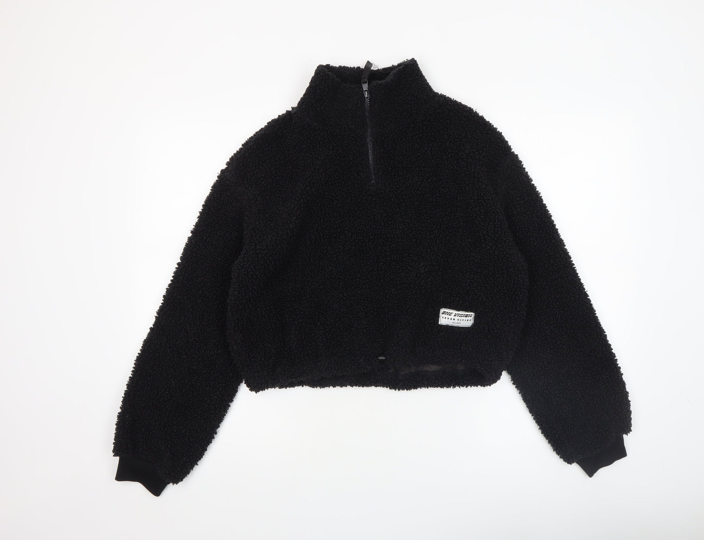 H&M Divided Women’s Black Fleece Pullover Sweatshirt Size S