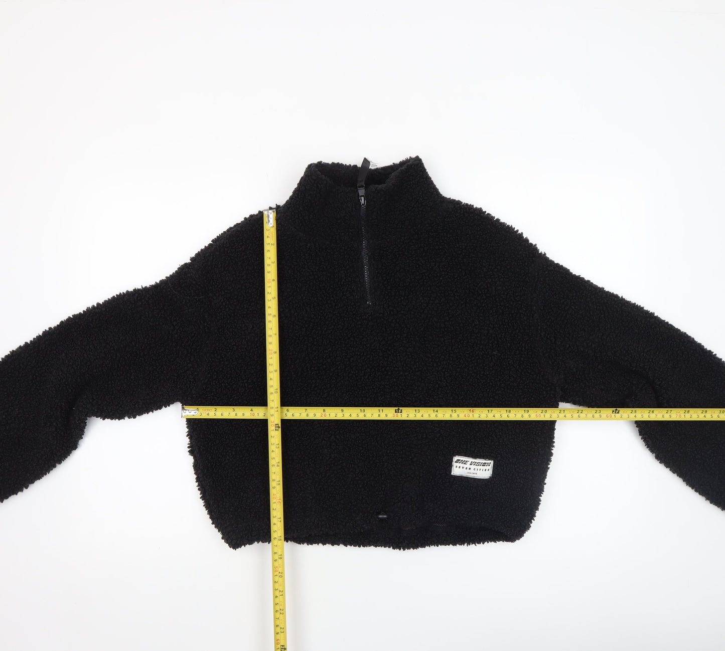 H&M Divided Women’s Black Fleece Pullover Sweatshirt Size S