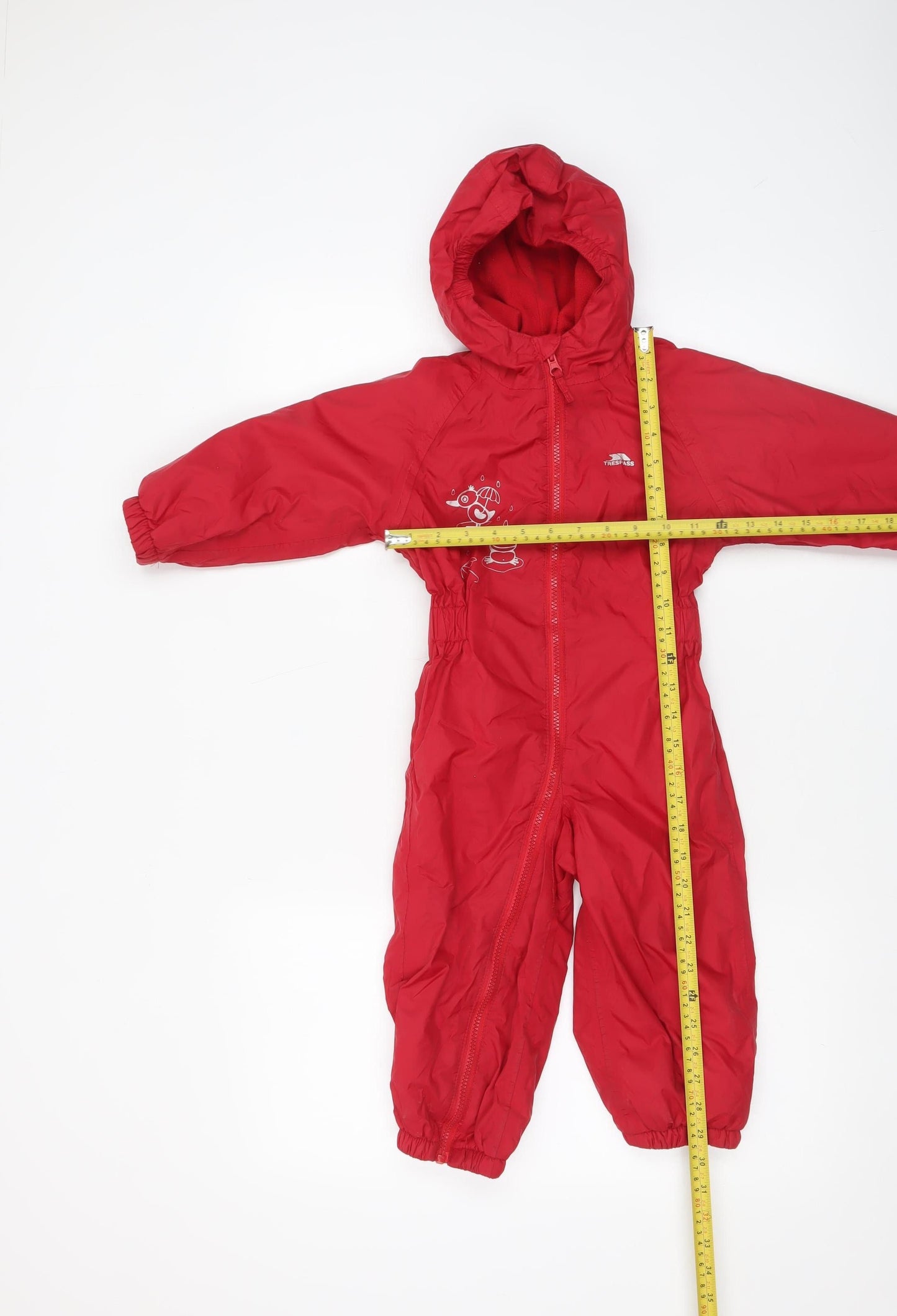 Trespass Unisex Baby Red Waterproof Hooded Snowsuit 18-24 Months
