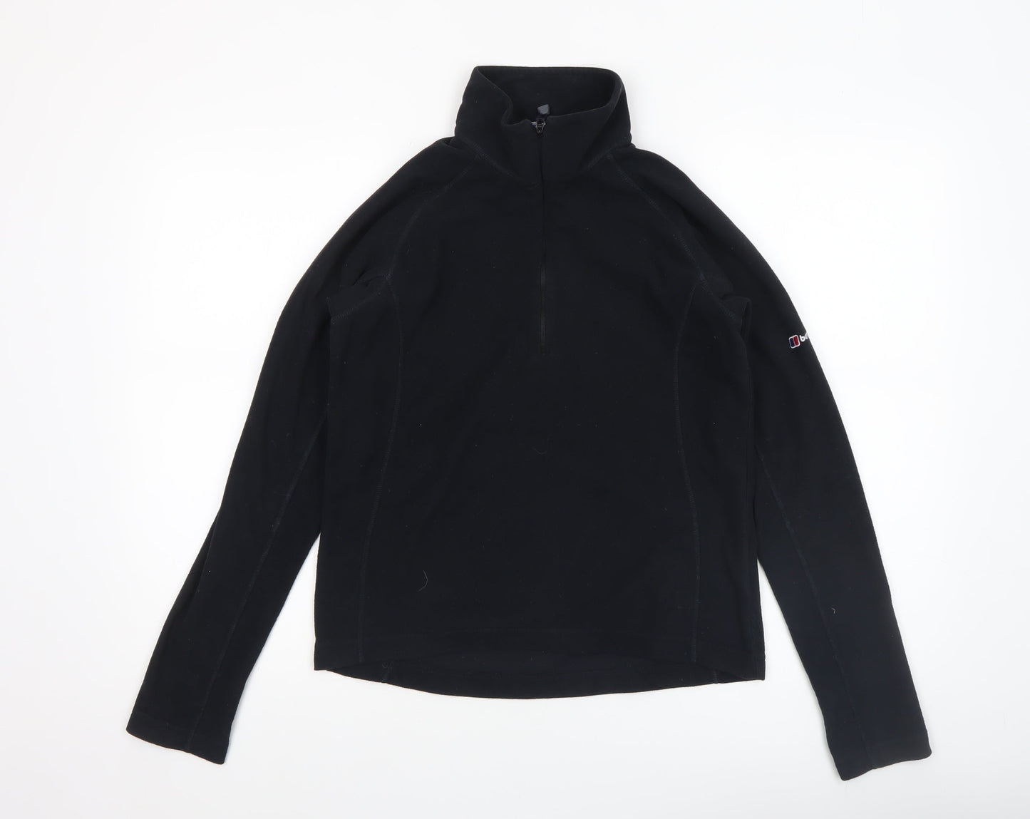 Berghaus Women's Black 1/2 Zip Fleece Pullover Hoodie Size 10