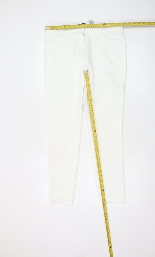 Next Womens White Size 14 Slim Jegging Jeans