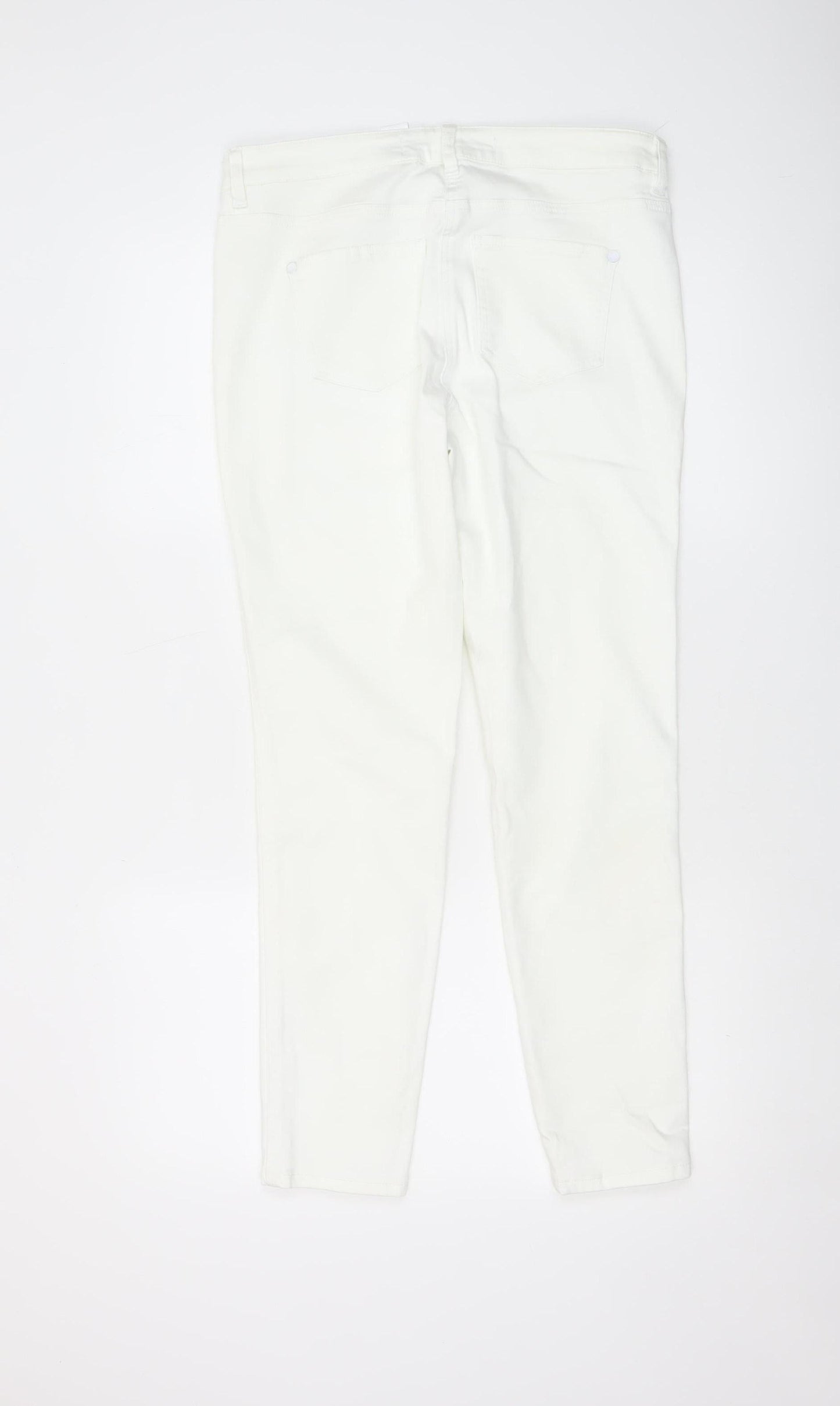 Next Womens White Size 14 Slim Jegging Jeans