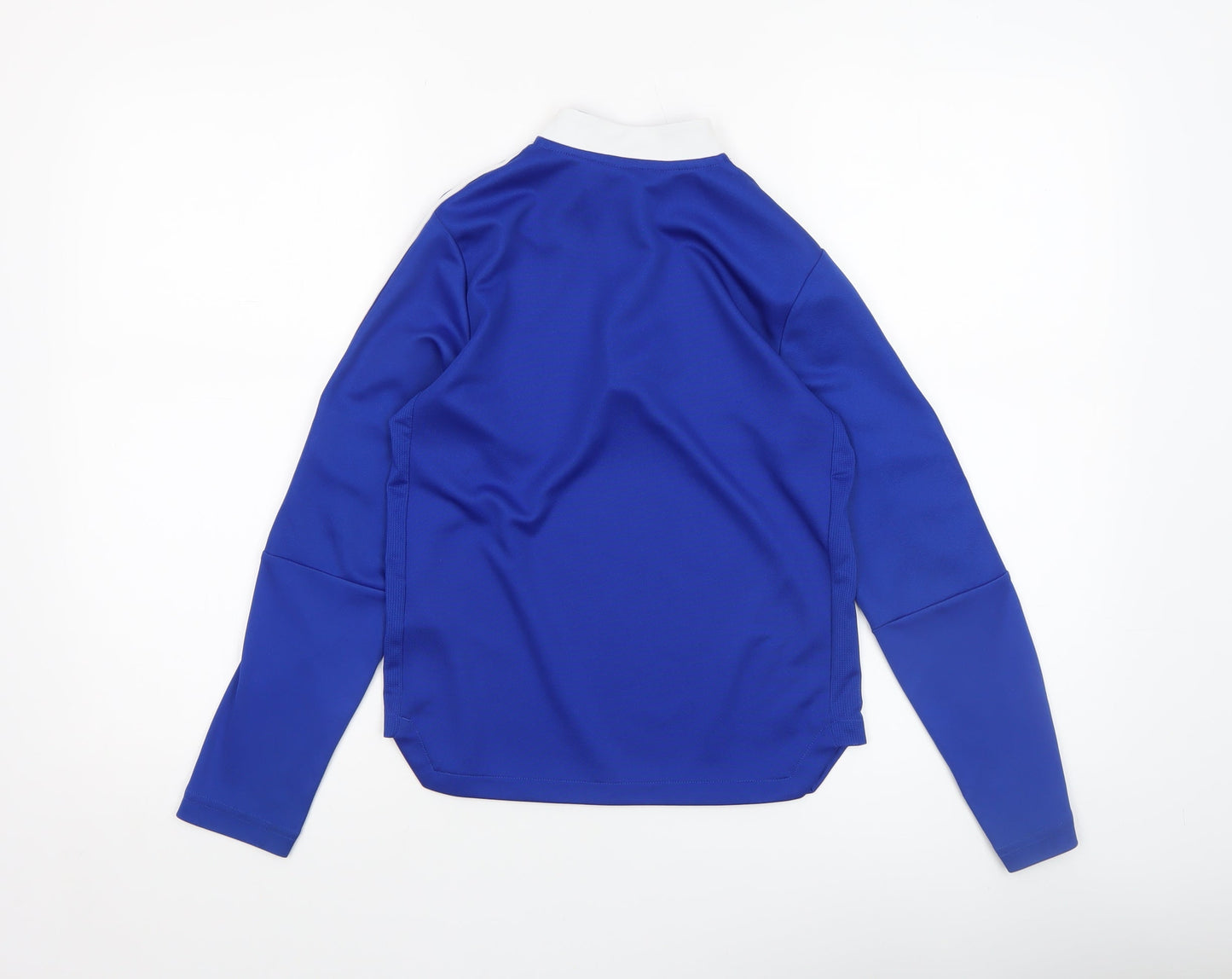 Adidas Boys Blue Long Sleeve 1/4 Zip Football Training Top 9-10 Years