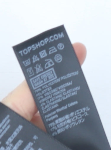 Topshop Women's Brown High Waist Paperbag Tapered Trousers Size 14