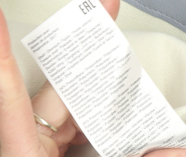 Vero Moda Women’s Grey Faux Leather Mini Skirt L Belted Pockets