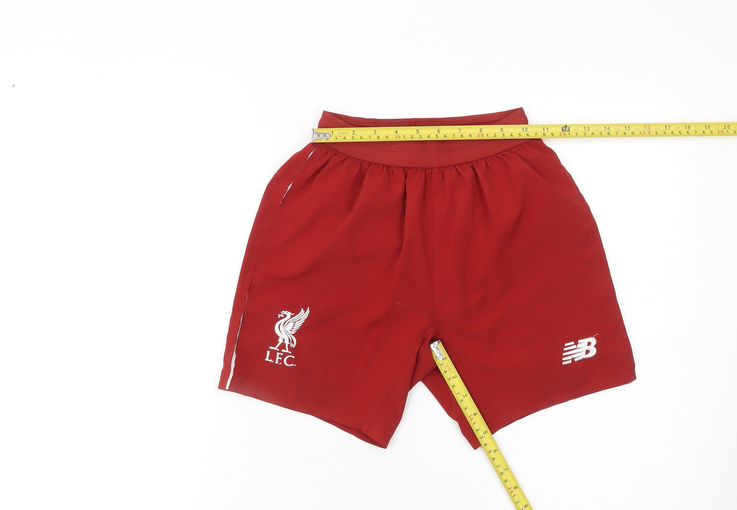 New Balance Boys Red LFC Athletic Football Shorts Size 9 Years