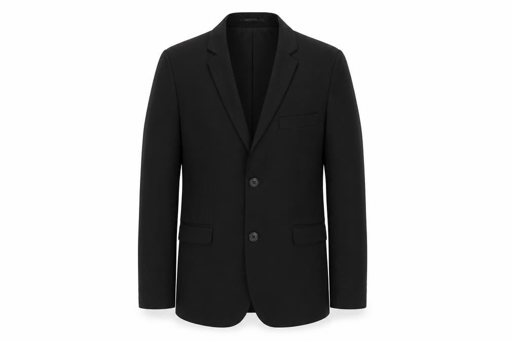G.LEHMANN Boys Black Regular Fit Two-Button Blazer Jacket 170 Formal