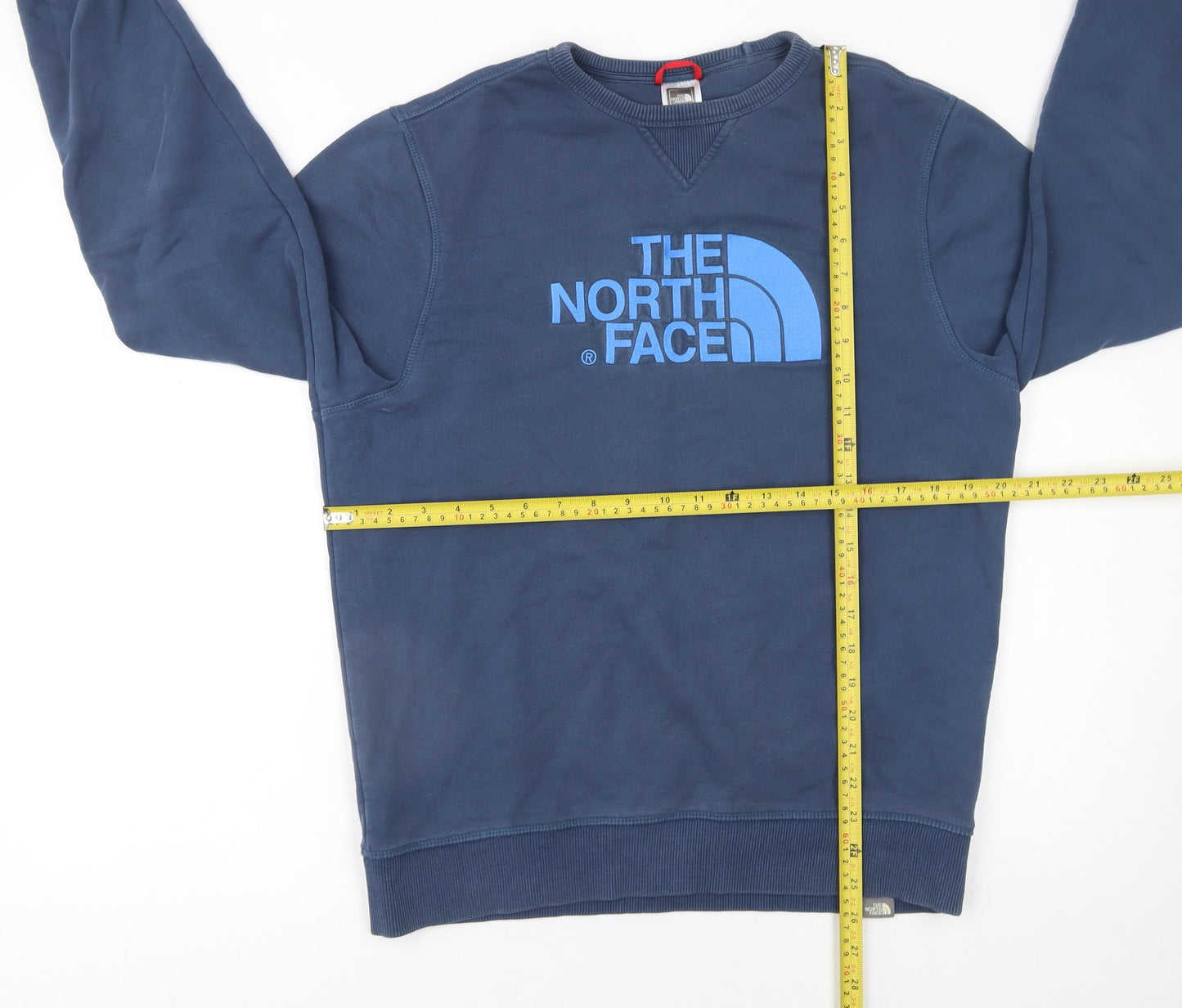 The North Face Men's Blue Crew Neck Logo Sweatshirt Size M