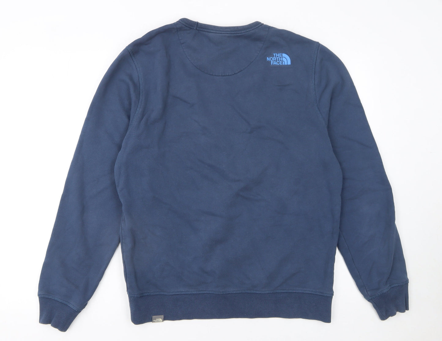 The North Face Men's Blue Crew Neck Logo Sweatshirt Size M