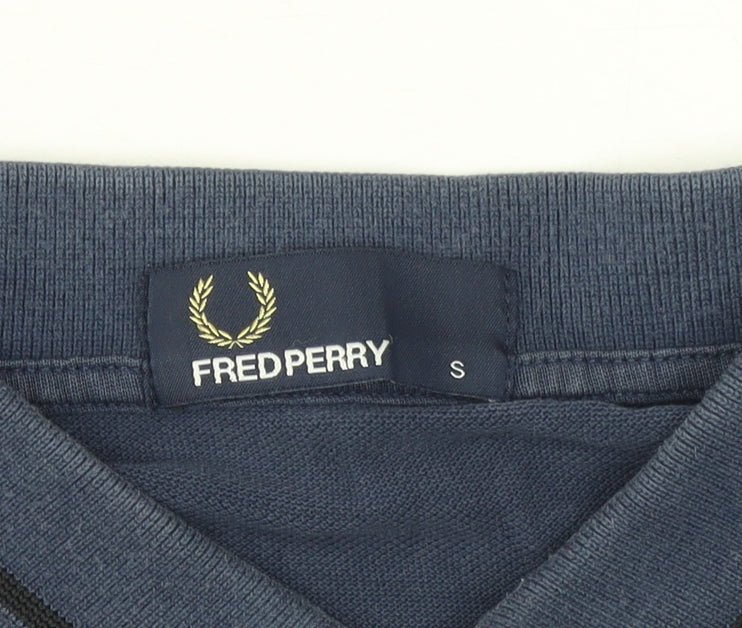 Fred Perry Men's Blue Slim Fit Cotton Polo Shirt Size S