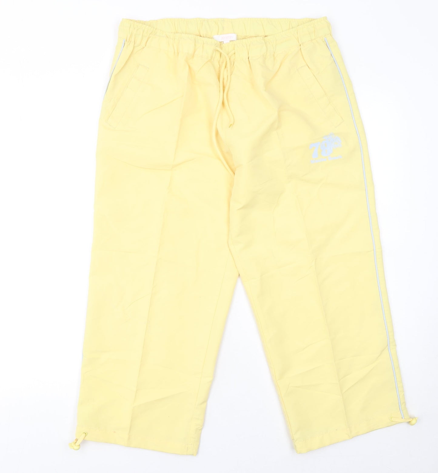 Mystify Women's Yellow Jogger Trousers M Elastic Waist Casual