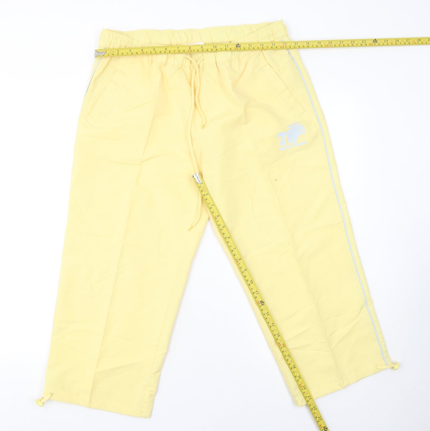 Mystify Women's Yellow Jogger Trousers M Elastic Waist Casual