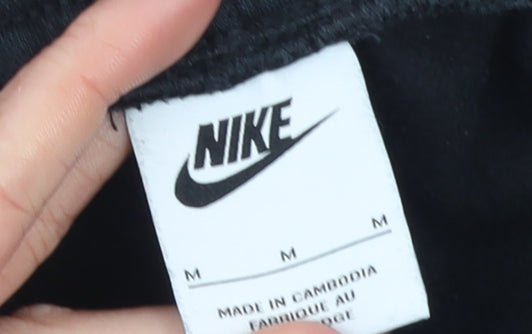 Nike Men's Black Jogger Sweatpants M Regular Fit Fleece Trousers