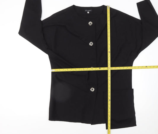 Kontrast Women Black Long Sleeve Button Blouse Size 14