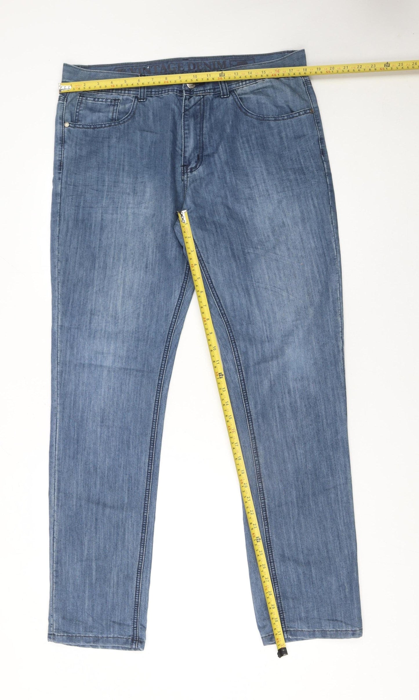 Code Jeans Men's Blue Straight Leg Denim Jeans Size 46