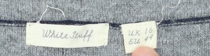 White Stuff Women’s Blue Knee Length Wool Blend Pencil Skirt Size 16