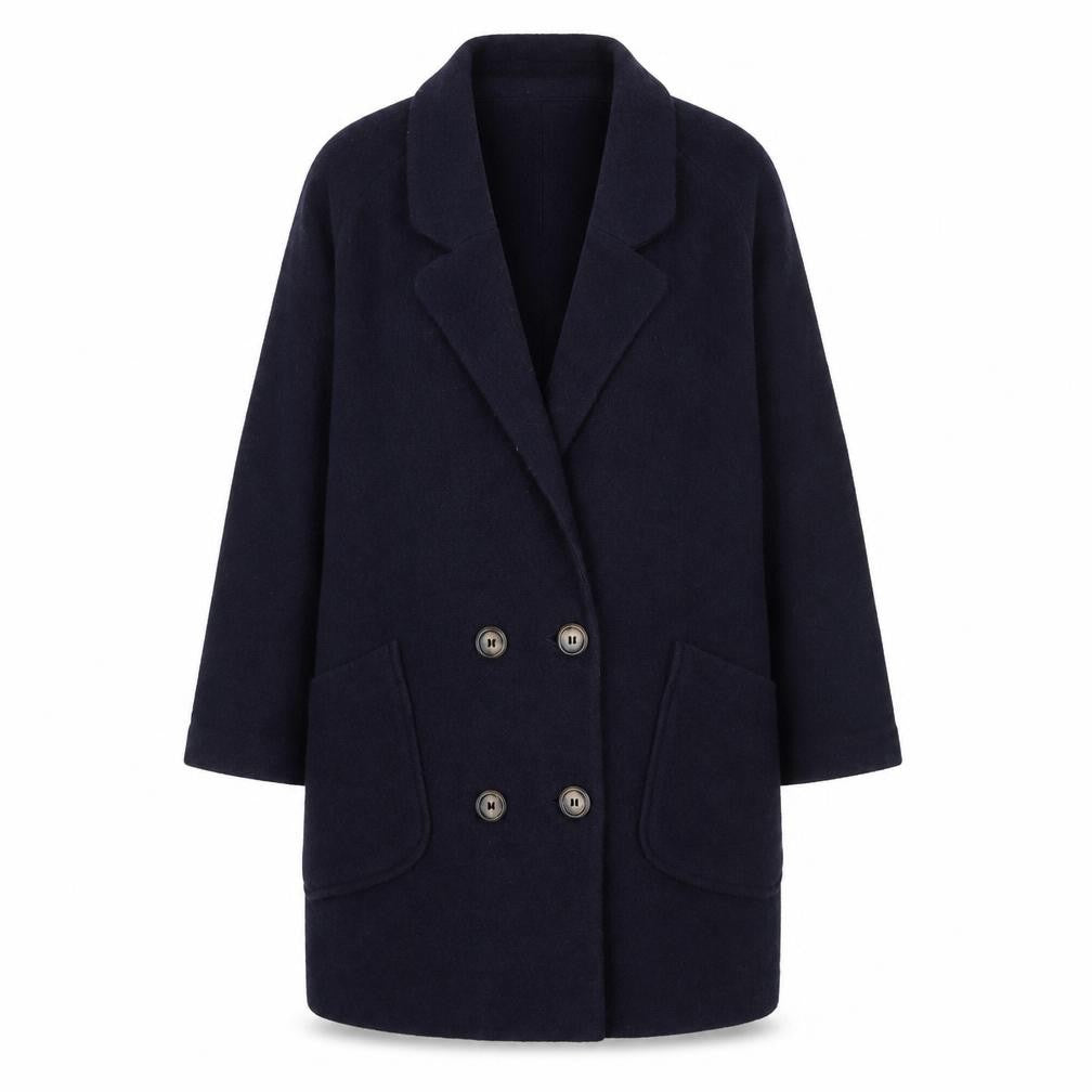 Kew 159 Women's Blue Wool Blend Double-Breasted Blazer UK 14
