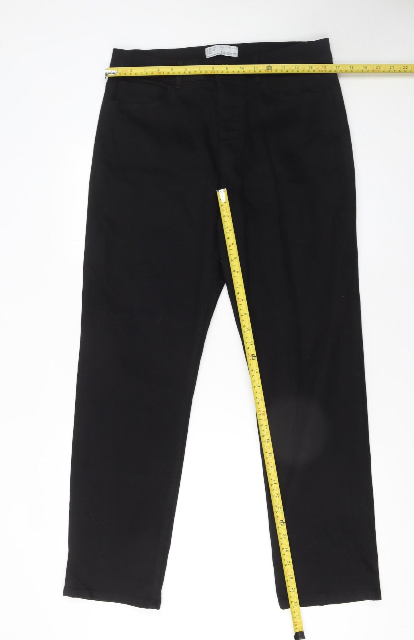 Denim Co Men’s Black Straight Fit Stretch Jeans W32 L30