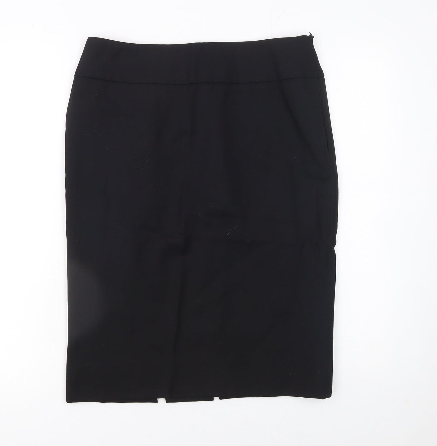 Jaeger Womens Black Wool Pencil Skirt UK 12 Lined Business Workwear