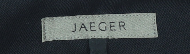 Jaeger Womens Black Wool Pencil Skirt UK 12 Lined Business Workwear