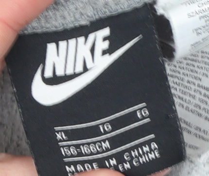 Nike Boys Grey XL Jogger Sweatpants 156-166cm Elastic Waist Pockets